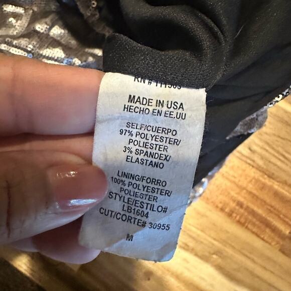 June & Hudson Metallic Romper Sequins Jumper Silver - Picture 2 of 7